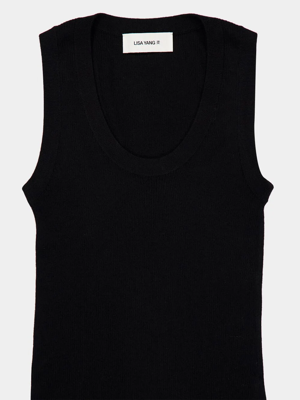 Black Ina Cashmere Tank Top - Image 3