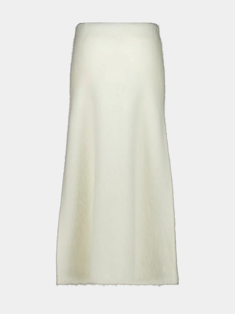Cream Asta Brushed Cashmere Skirt - Image 3