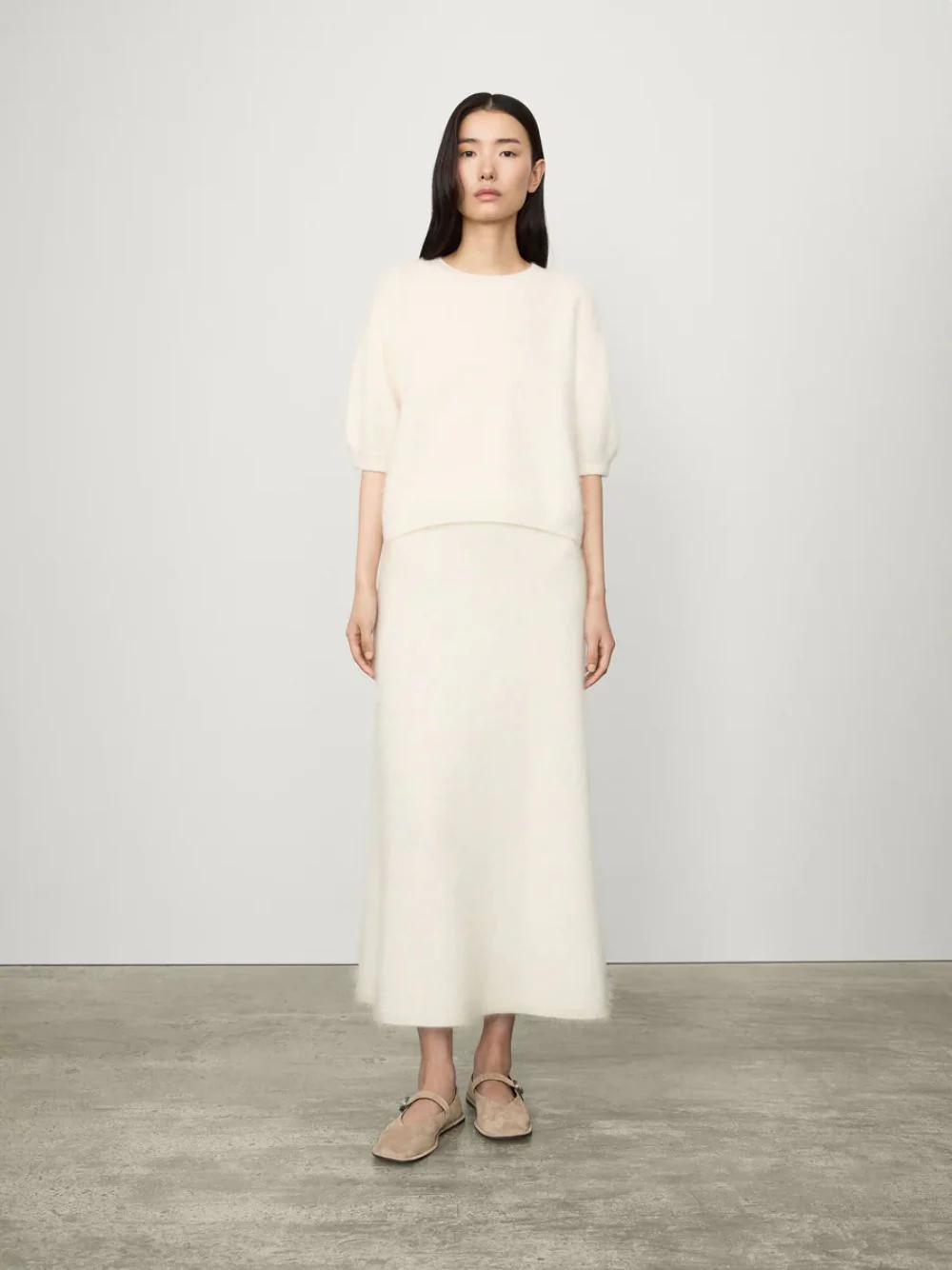 Cream Juniper Brushed Cashmere Sweater