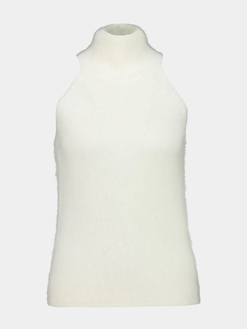Cream Leya Brushed Cashmere Top