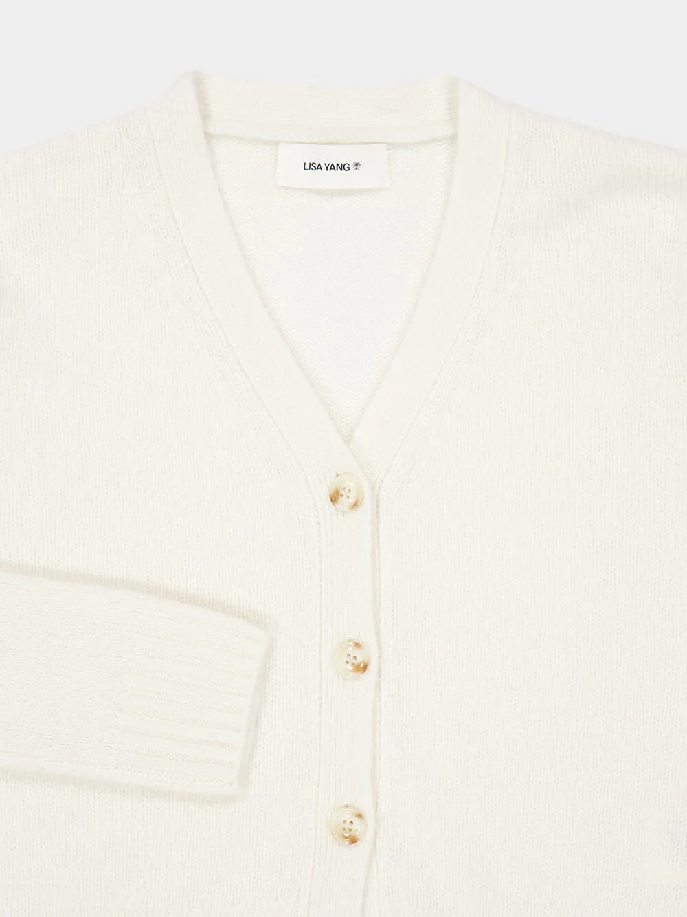 Cream Marionette Silk Cashmere Cardigan - Image 3