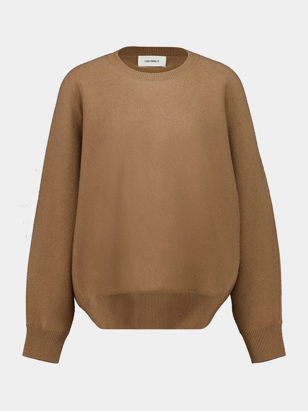 Dark Beige Greer Double Face Cashmere Sweater - Image 2