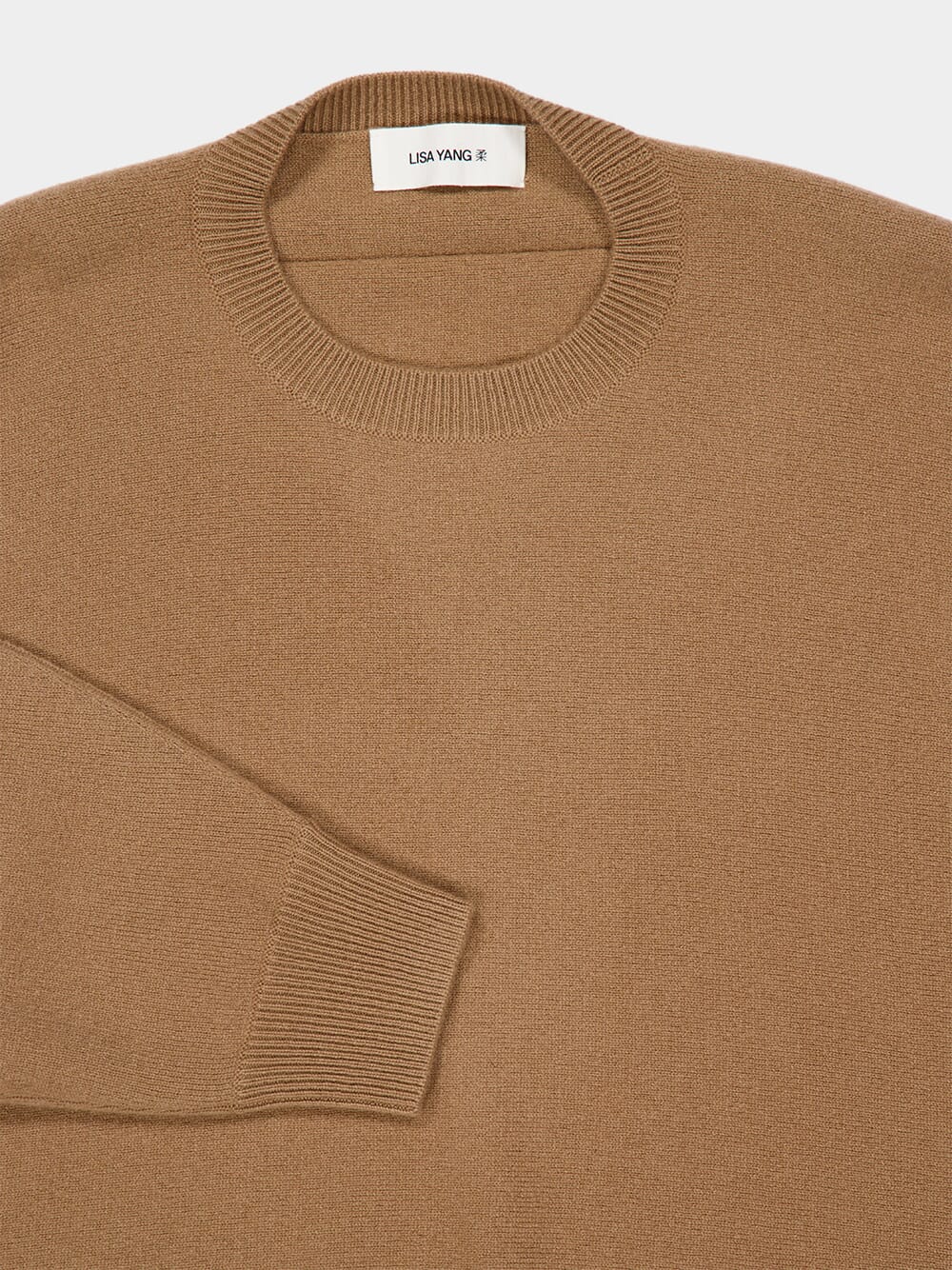 Dark Beige Greer Double Face Cashmere Sweater - Image 4