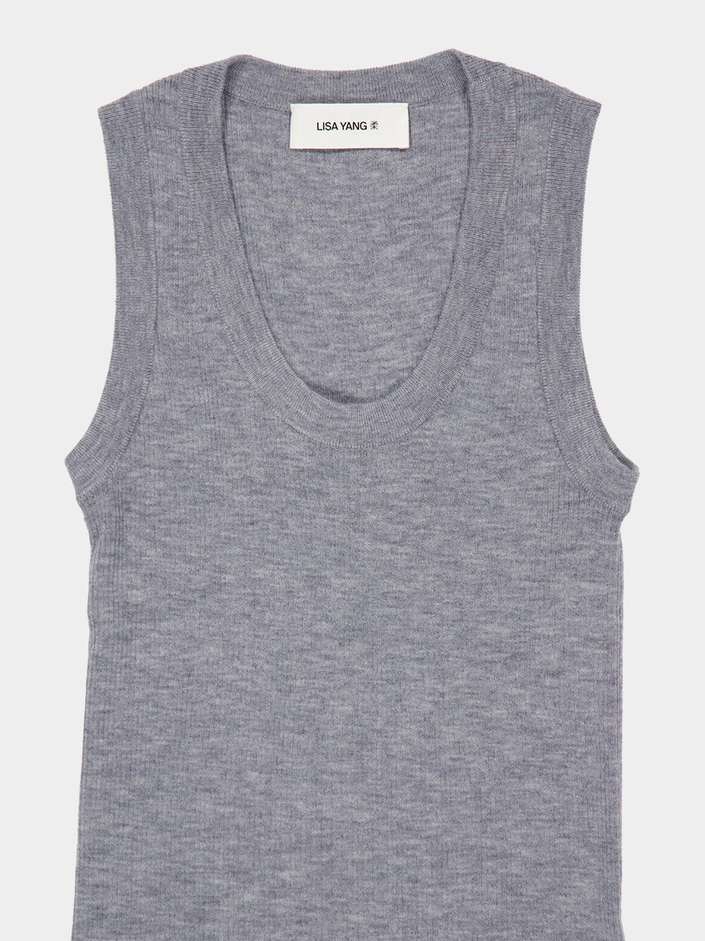 Light Grey Ina Cashmere Tank Top - Image 3