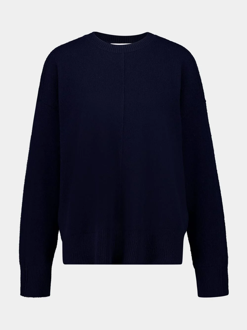 Navy Nairi Knitted Cashmere Sweater