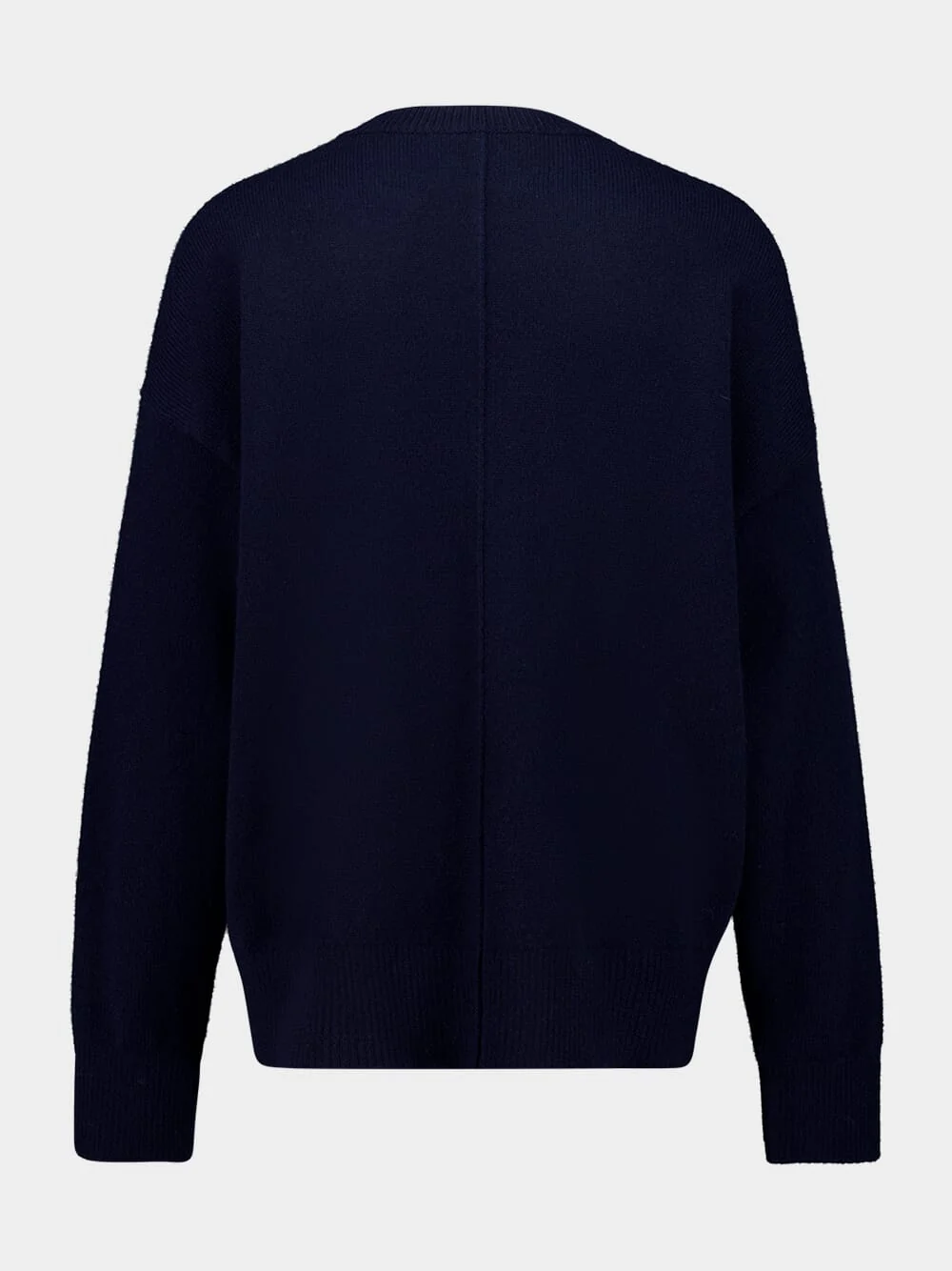 Navy Nairi Knitted Cashmere Sweater - Image 2