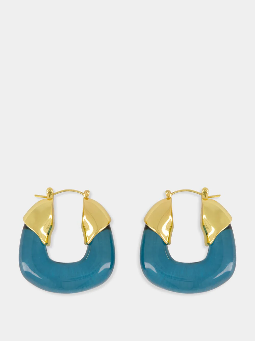 Blue Mini Organic Hoops