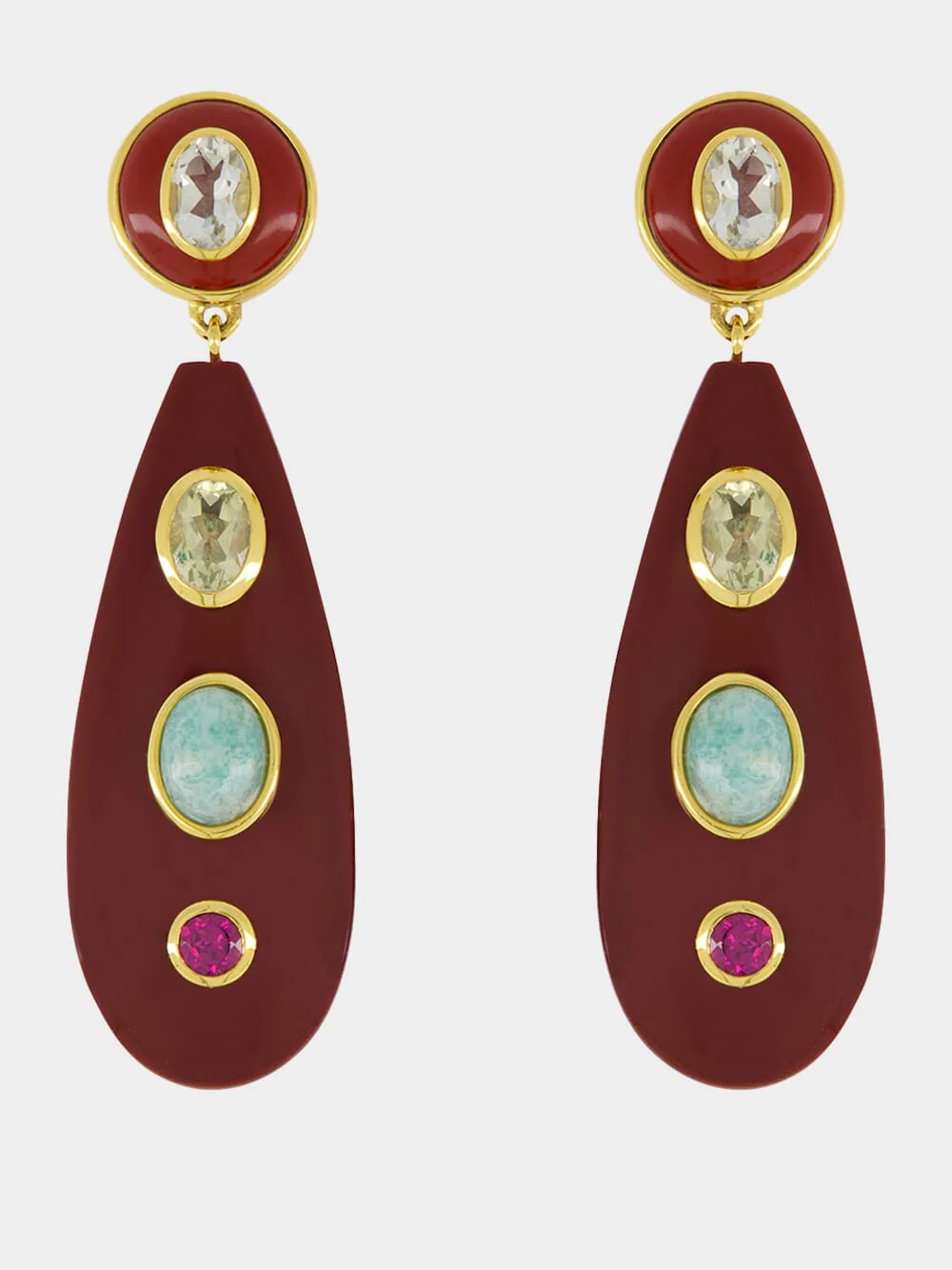 Chestnut Brown Torre Statement Earrings