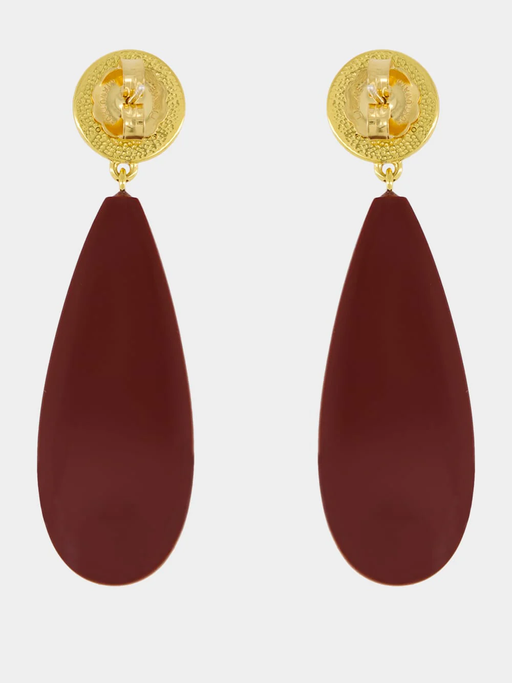Chestnut Brown Torre Statement Earrings - Image 3