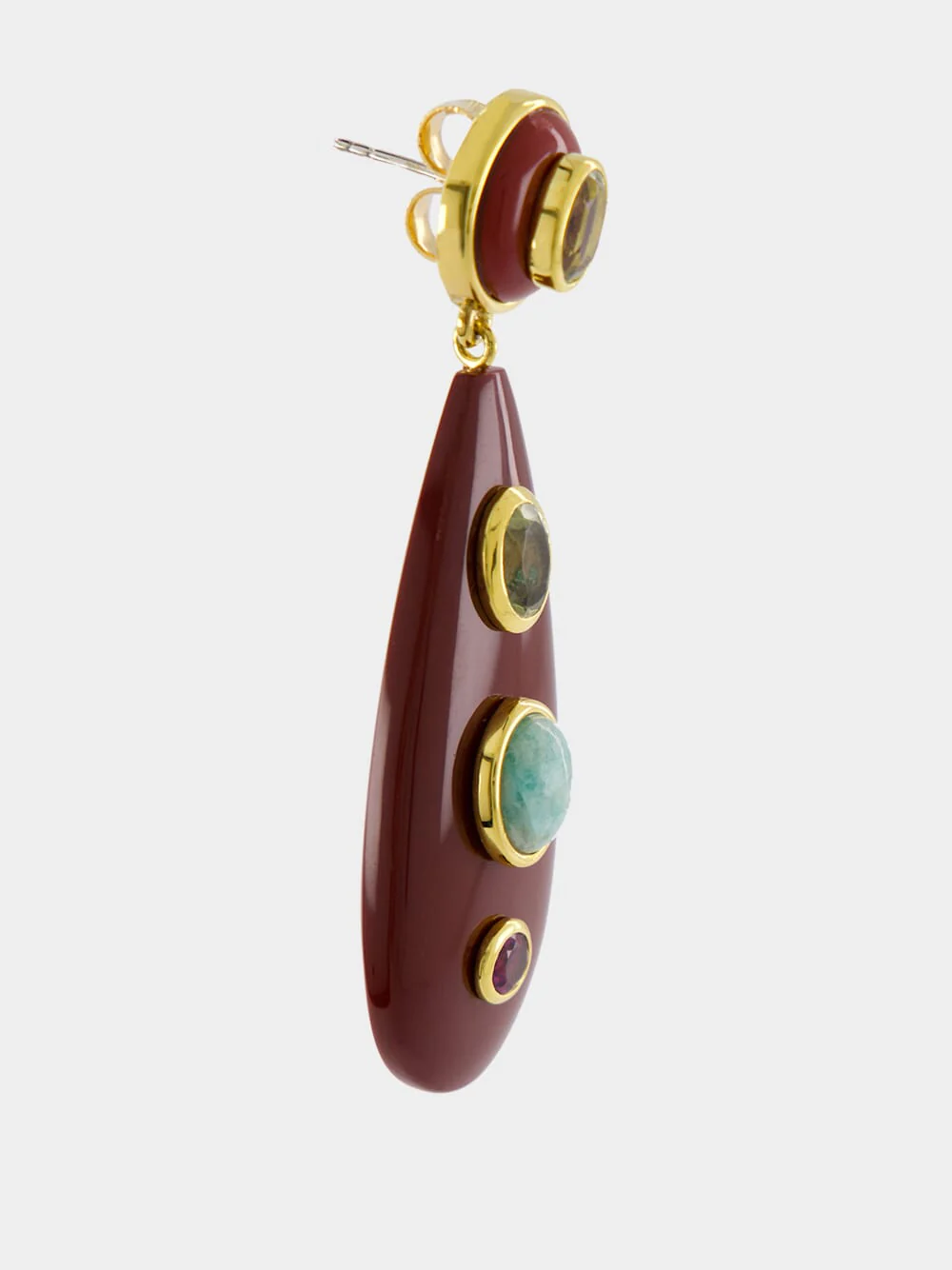Chestnut Brown Torre Statement Earrings - Image 4