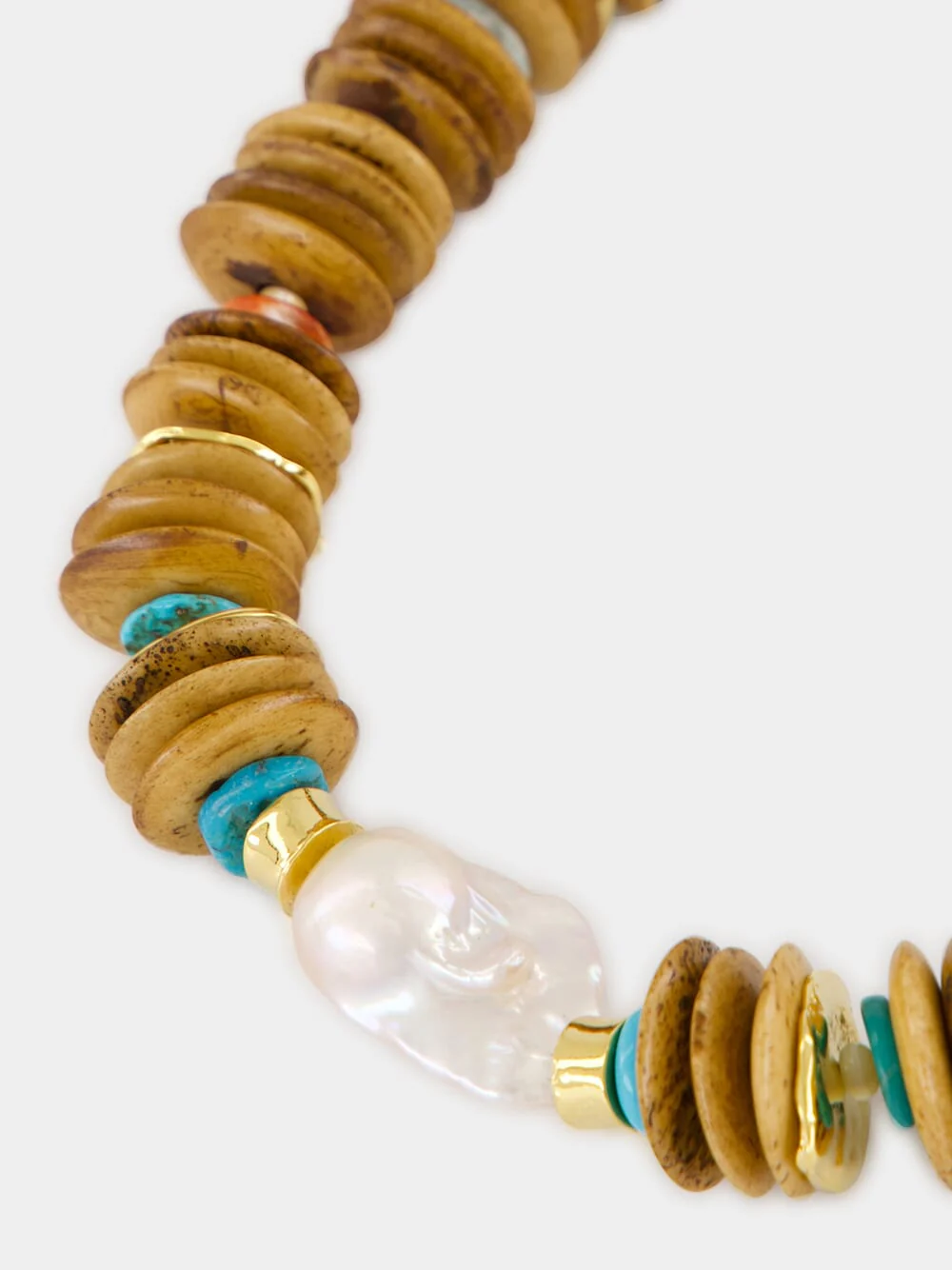 Brown Kavos Beaded Necklace - Image 3