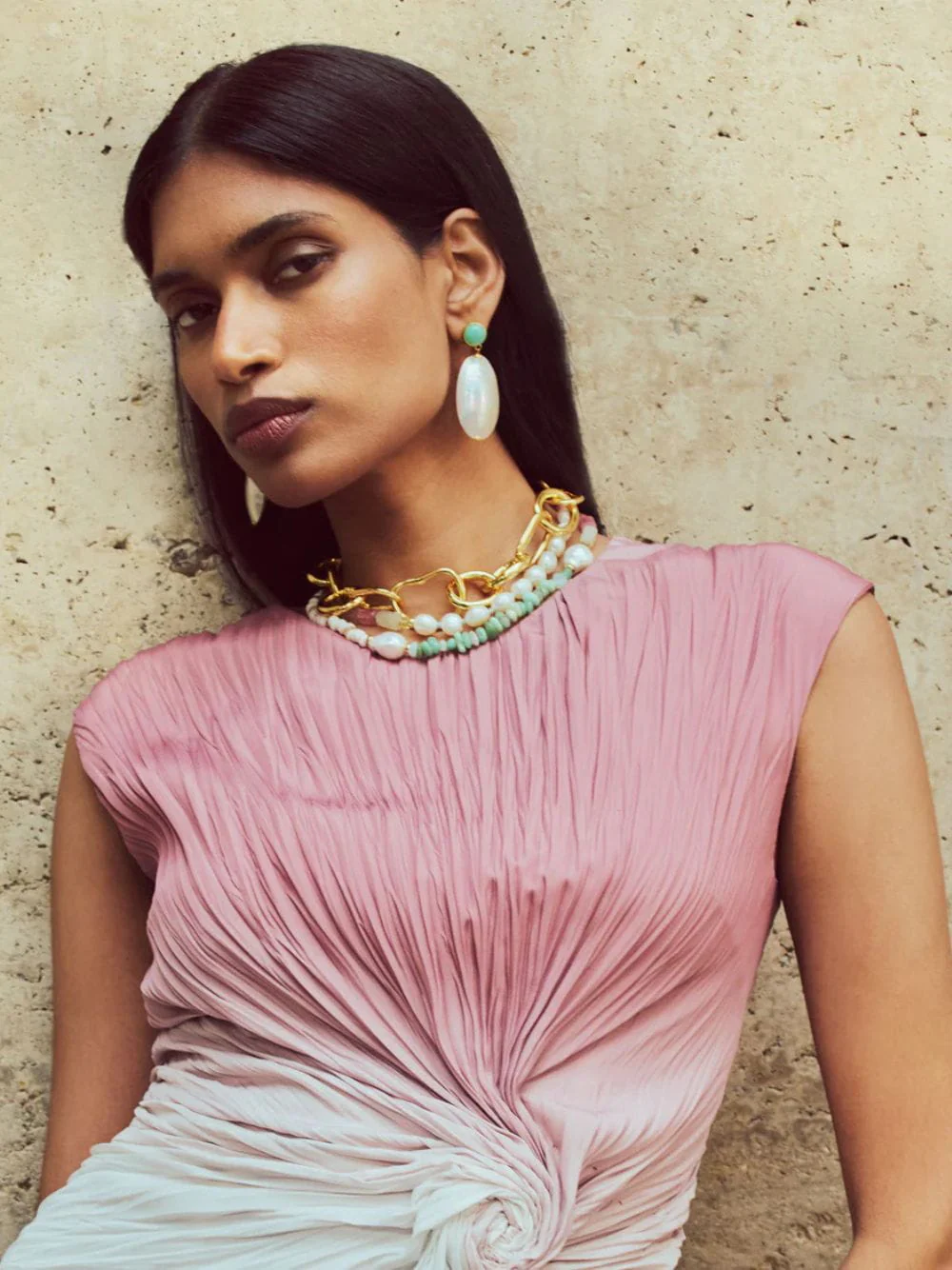 Cactus Rose Bloom Cabana Necklace