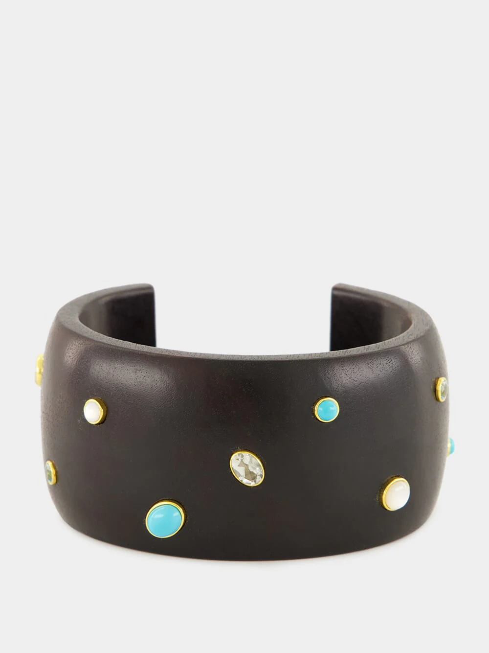 Cara Cuff in Dotted Acacia Wood - Image 2