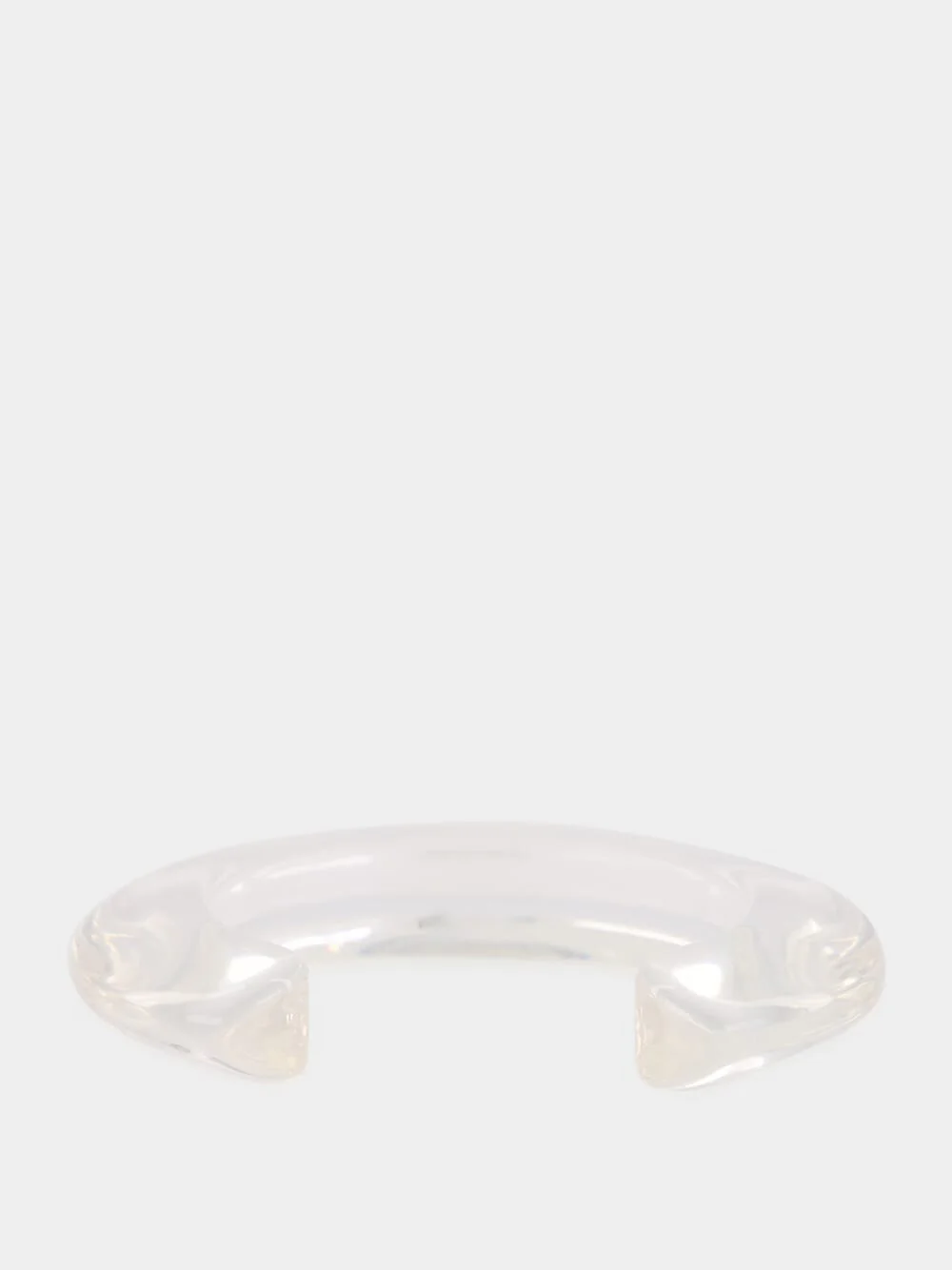 Clear Resin Ridge Cuff Bracelet - Image 2