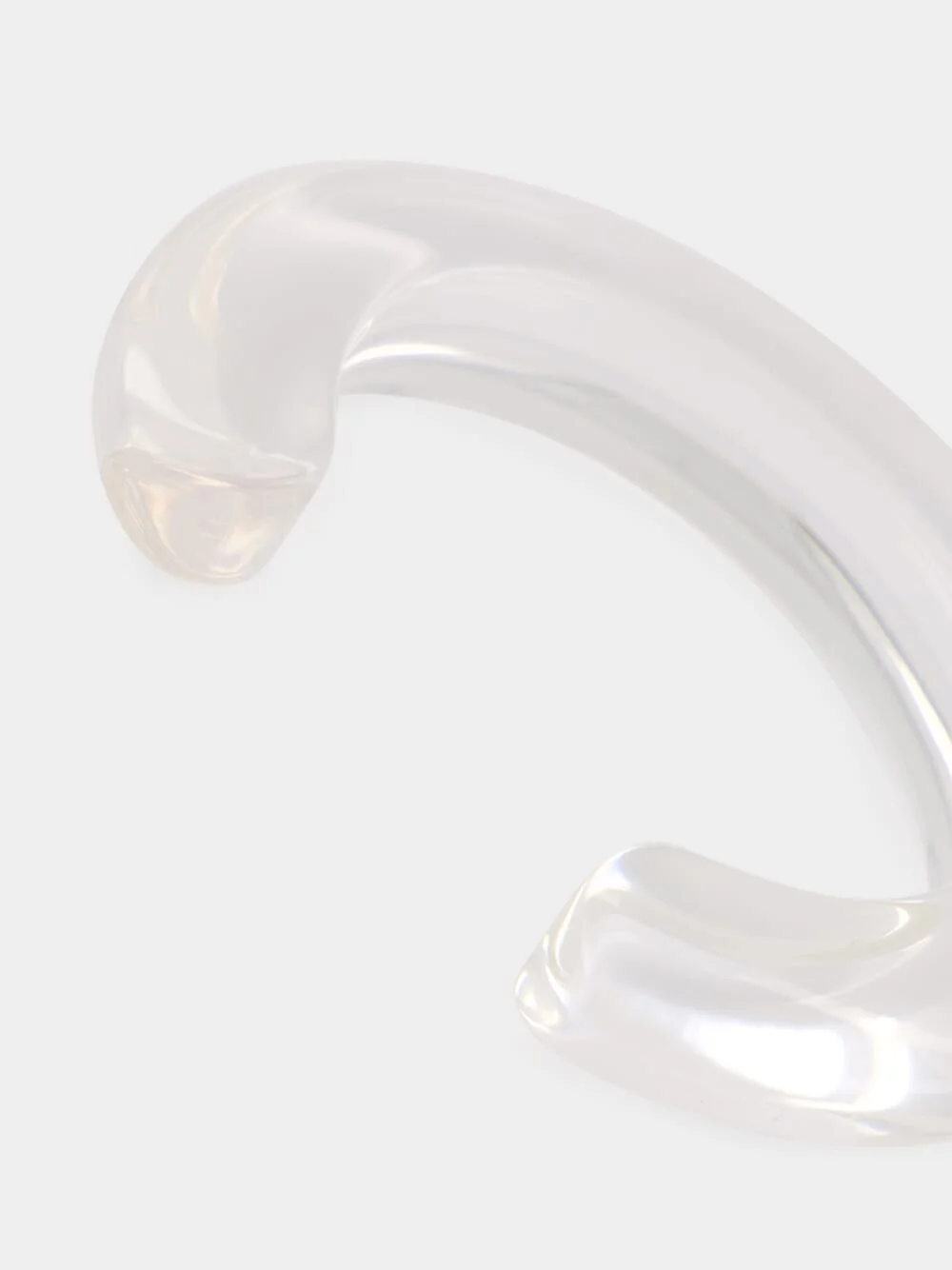 Clear Resin Ridge Cuff Bracelet - Image 3
