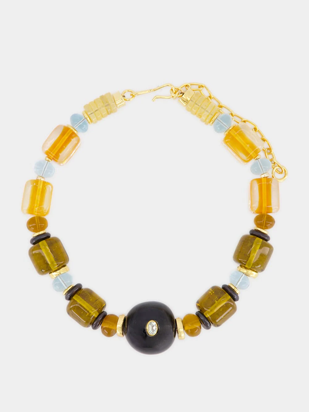 Desert Mirage Beaded Gold-Plated Necklace
