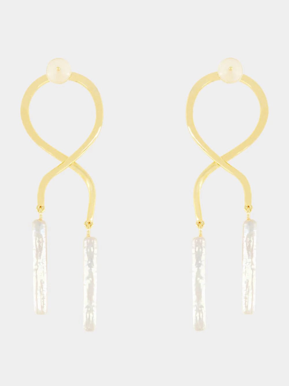 Etienne Earrings with Stick Pearls - Image 3