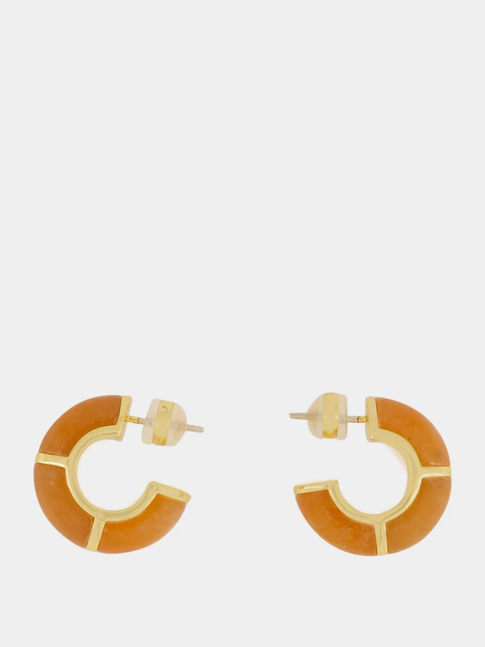 Peach Zellige Hoop Earrings - Image 3