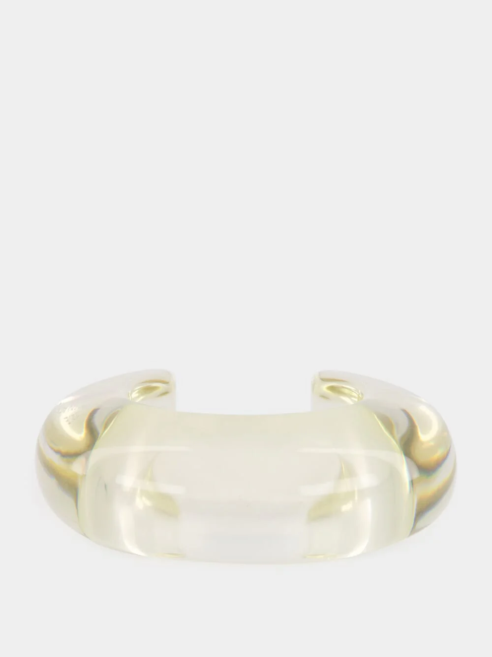 Lime Resin Arc Cuff Bracelet