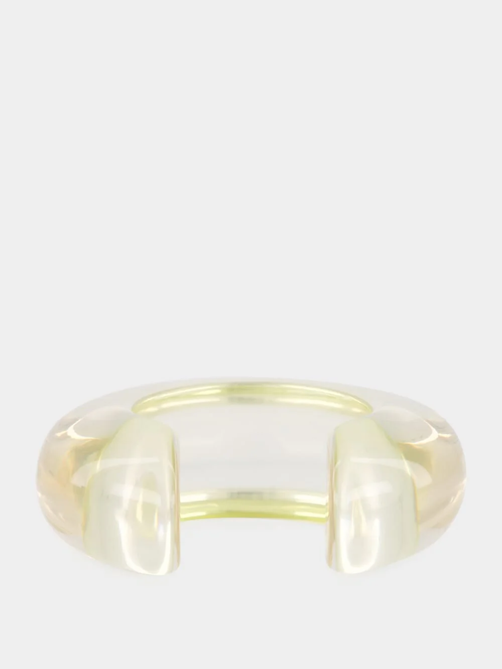 Lime Resin Arc Cuff Bracelet - Image 3