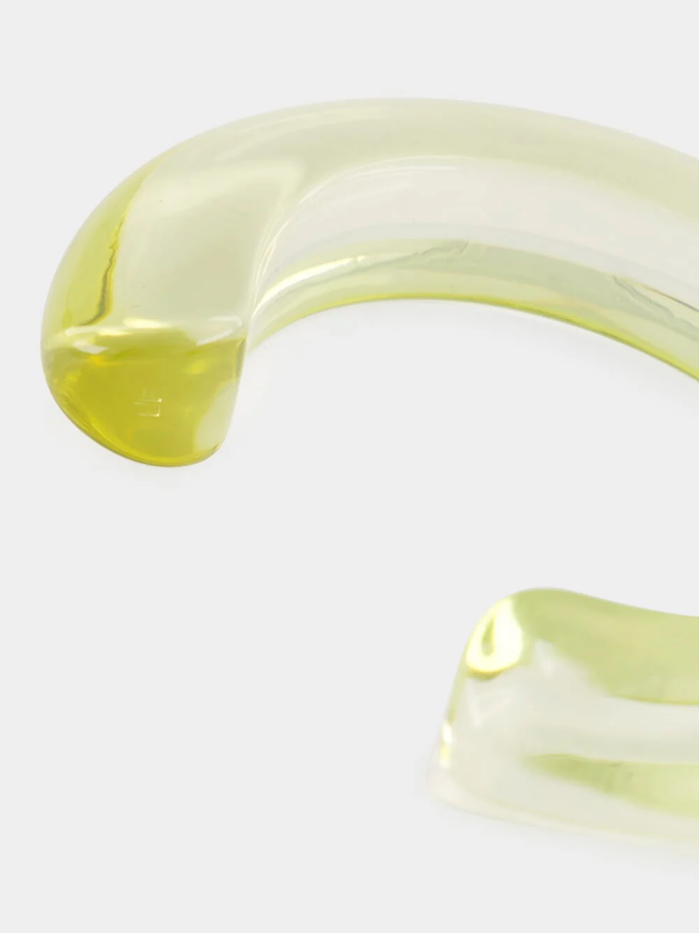 Lime Resin Ridge Cuff Bracelet - Image 4