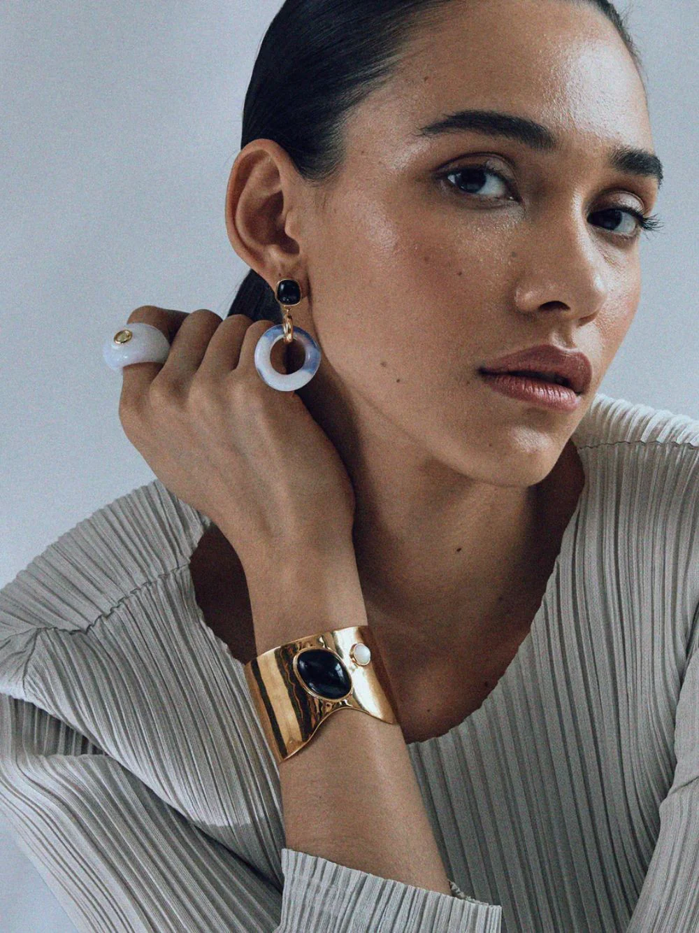 Midnight Gold-Plated Organic Cuff