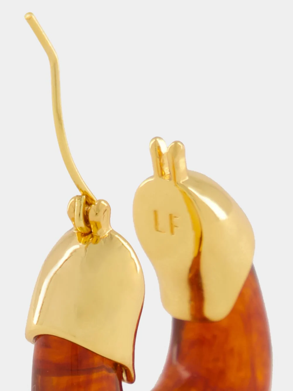 Mini Organic Hoops in Tortoise - Image 3