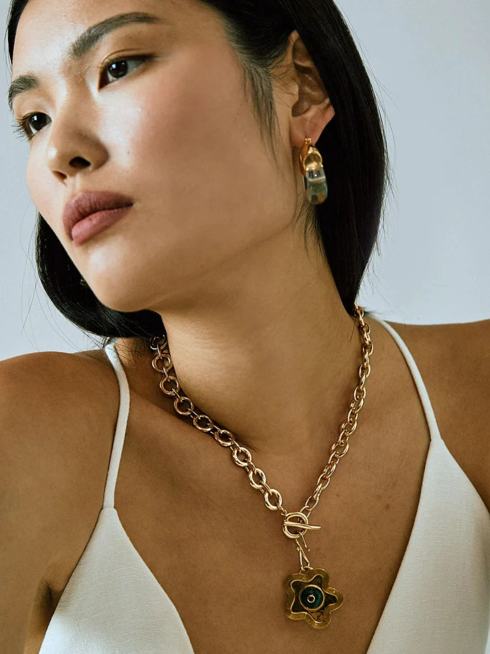 Organic Hoops in Aqua