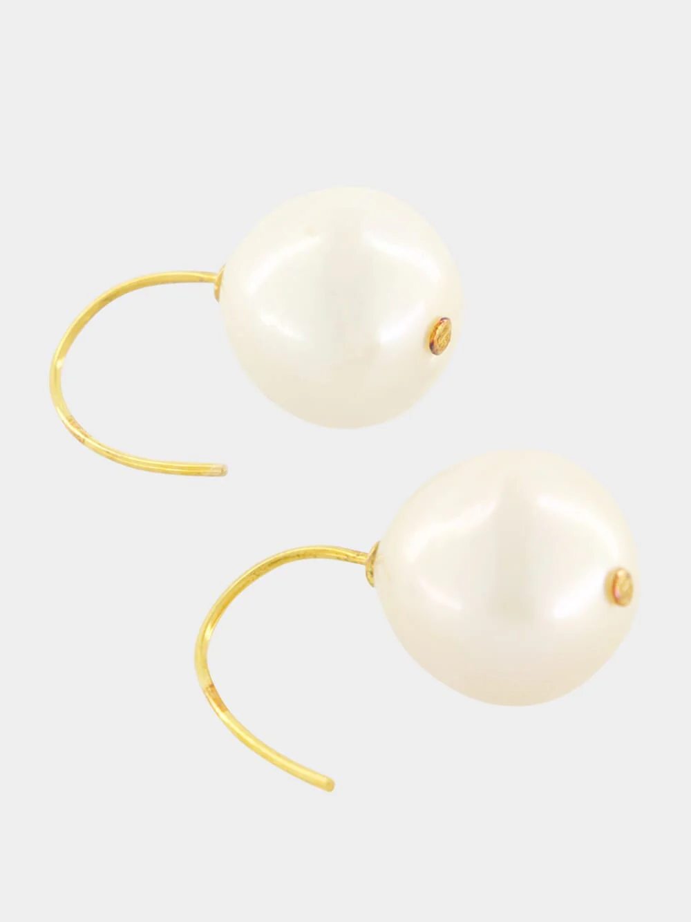 Pearl Pablo Earrings with Green Amethyst - Image 3