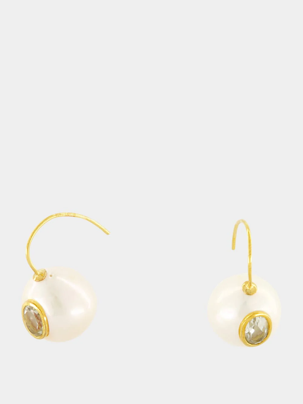 Pearl Pablo Earrings with Green Amethyst - Image 4