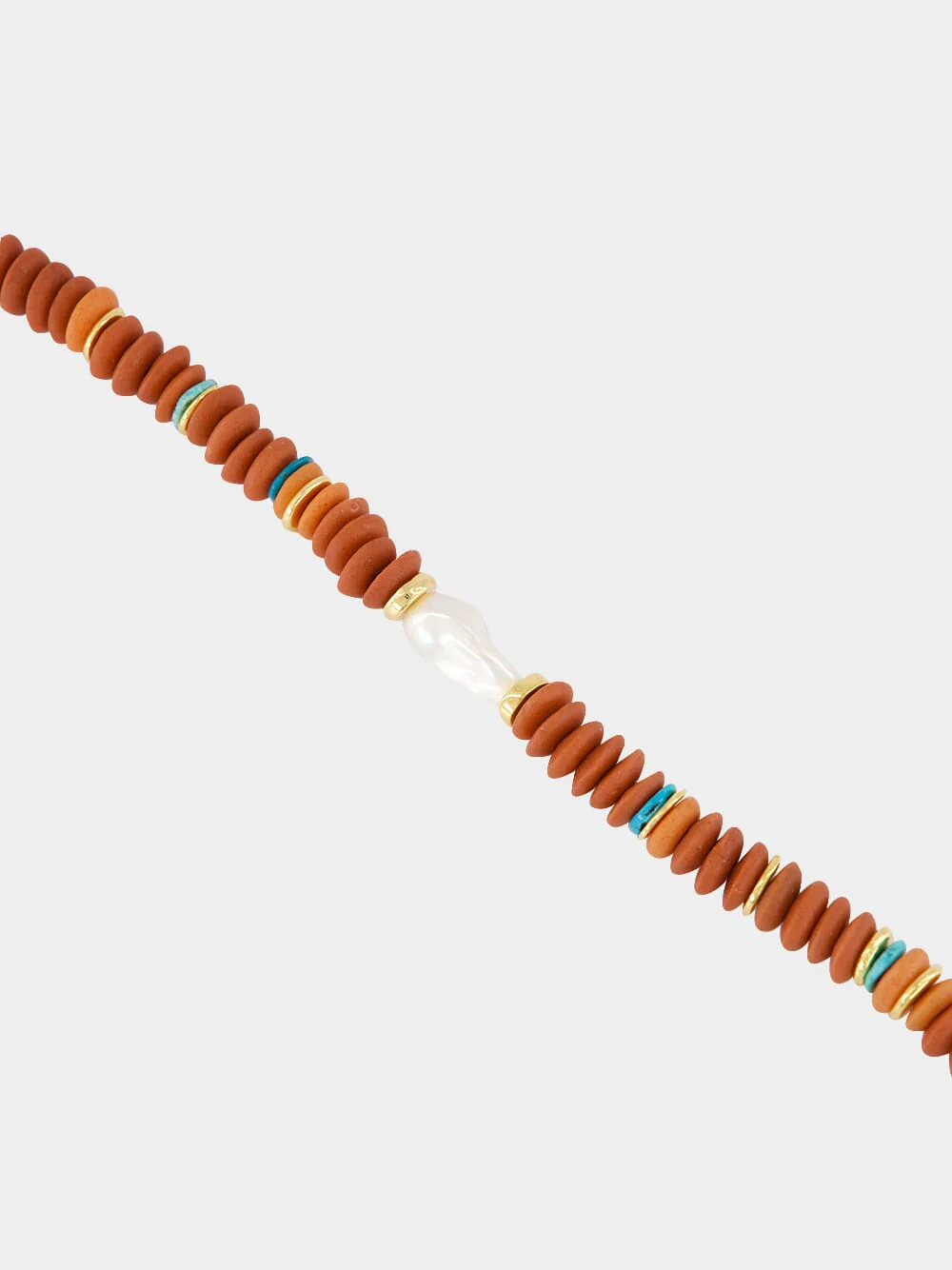 Rust Beaded Pearl Umi Necklace - Image 2