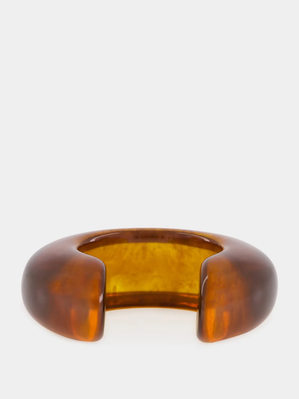 Tortoise Resin Arc Cuff Bracelet - Image 3