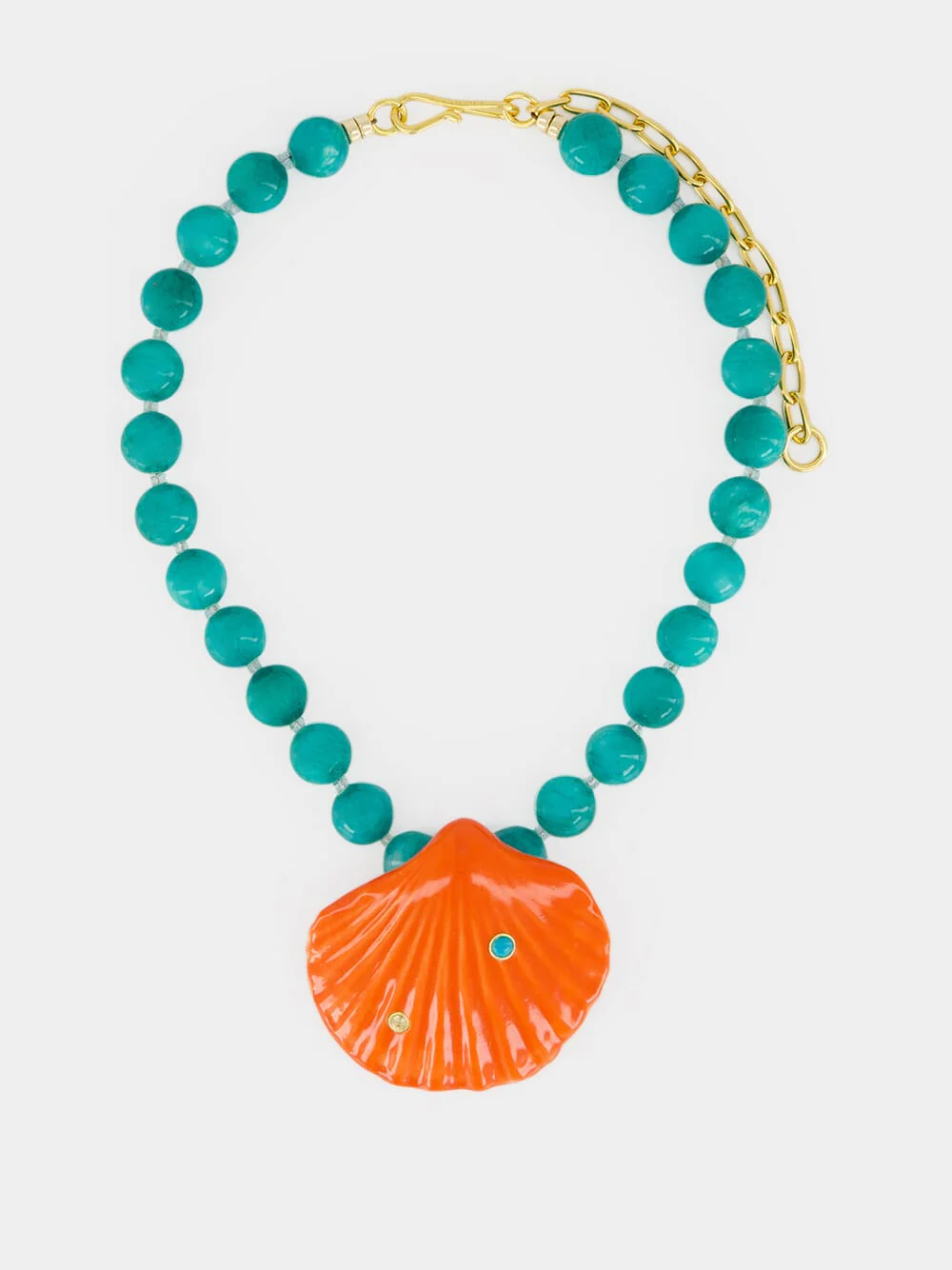 Turquoise Corfu Shell Necklace