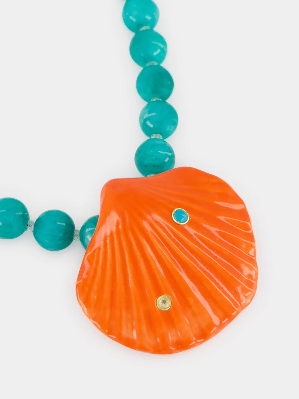 Turquoise Corfu Shell Necklace - Image 2