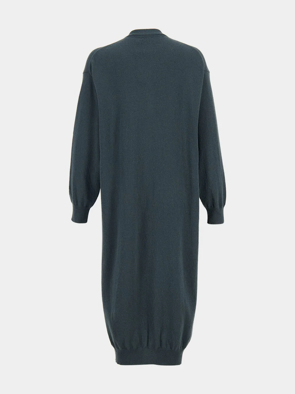 Long Dark Green Cashmere Cardigan - Image 2