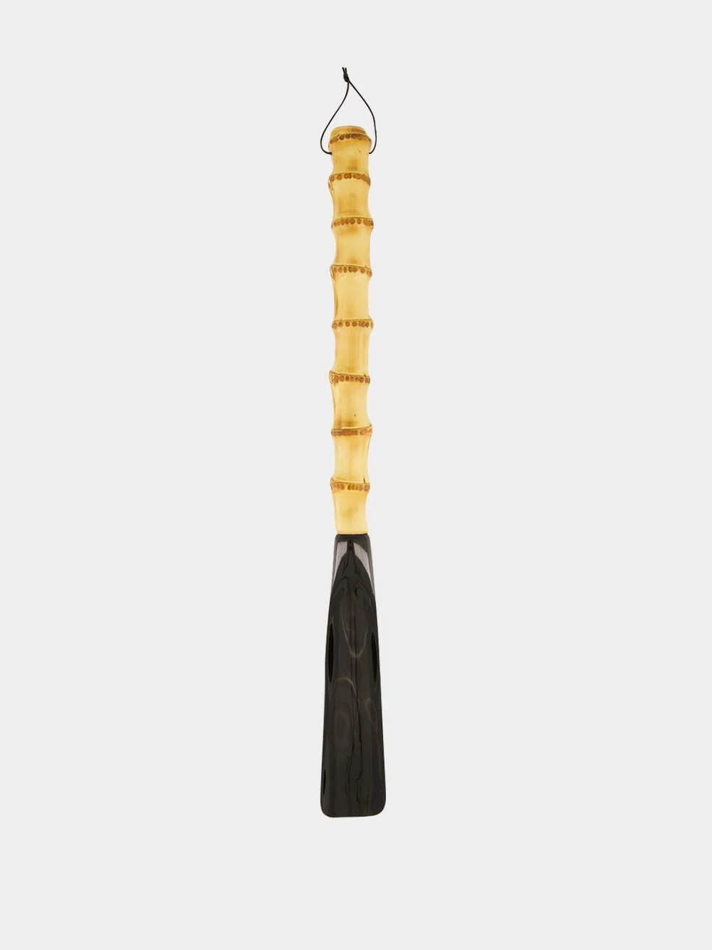 Bamboo Root and Zebu Horn Shoehorn