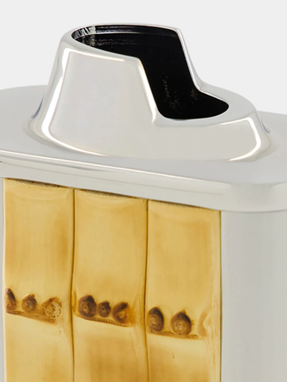 Bamboo Root Oval Bic Desk Lighter Holder - Image 3