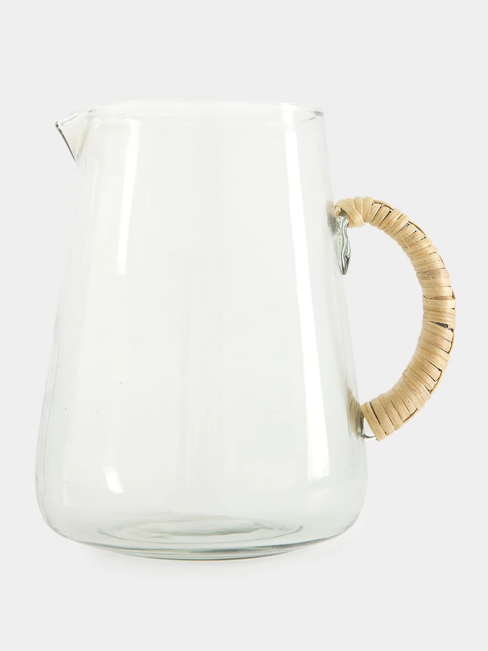 Glass Jug with Bamboo Handle