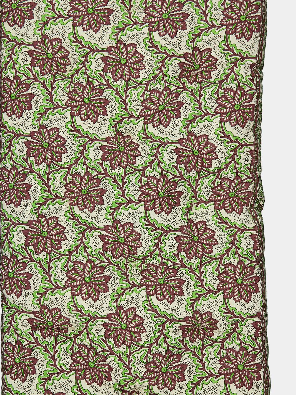 Green and Brown Floral Printed Cotton Mattress - Image 4