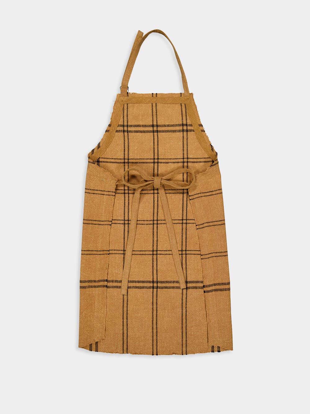 Checked Apron with Fringes - Image 2