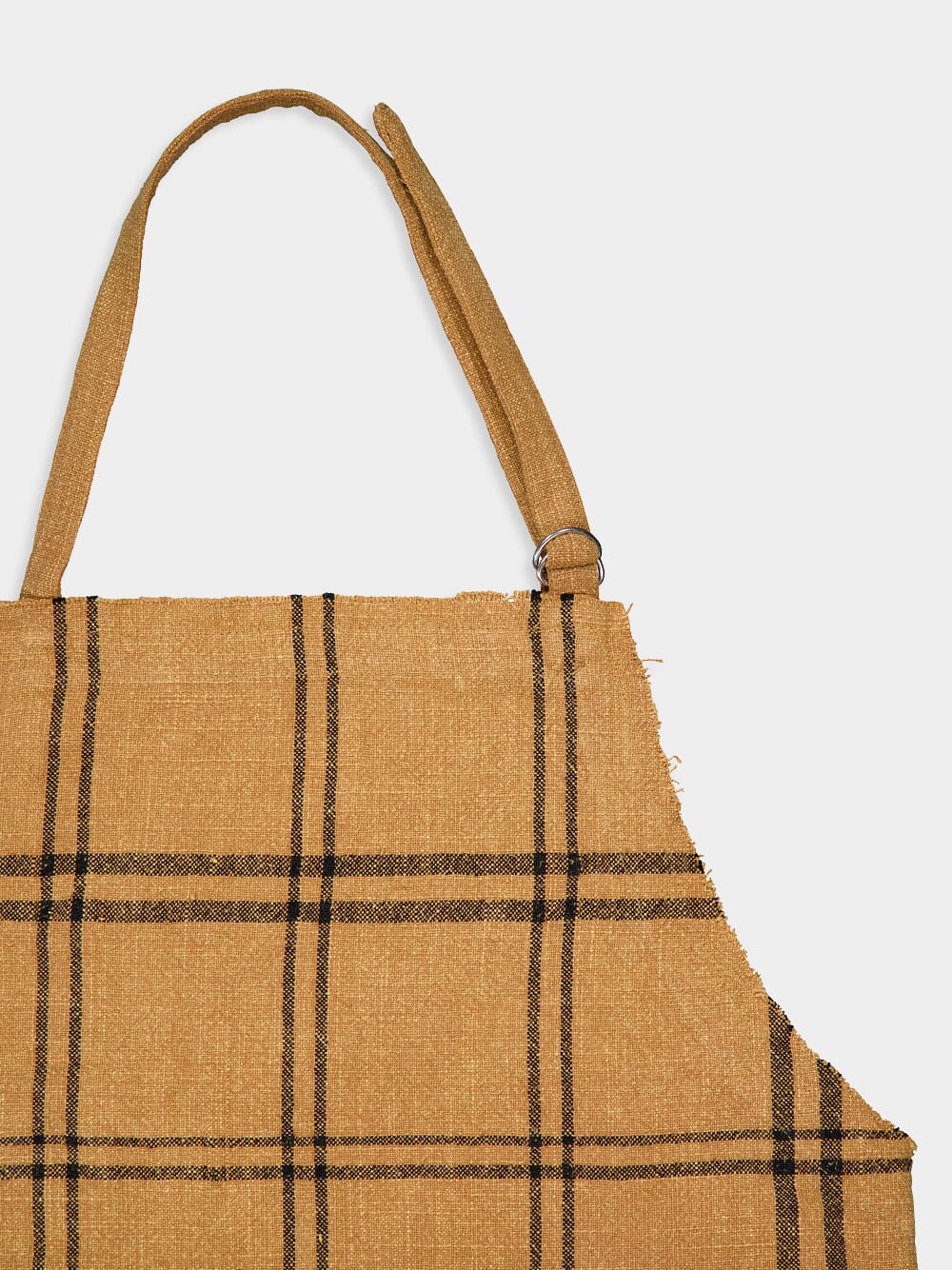 Checked Apron with Fringes - Image 3