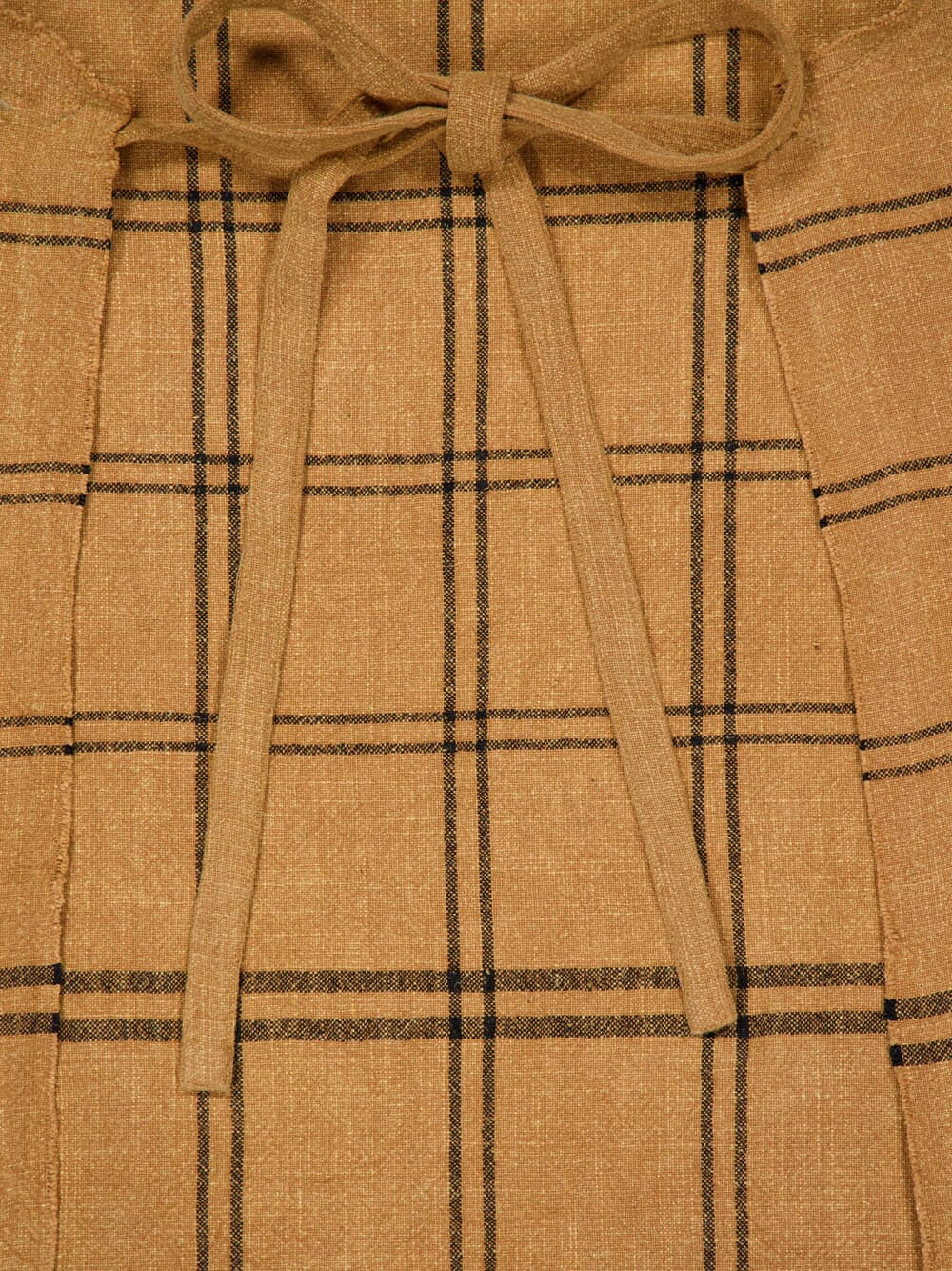 Checked Apron with Fringes - Image 4