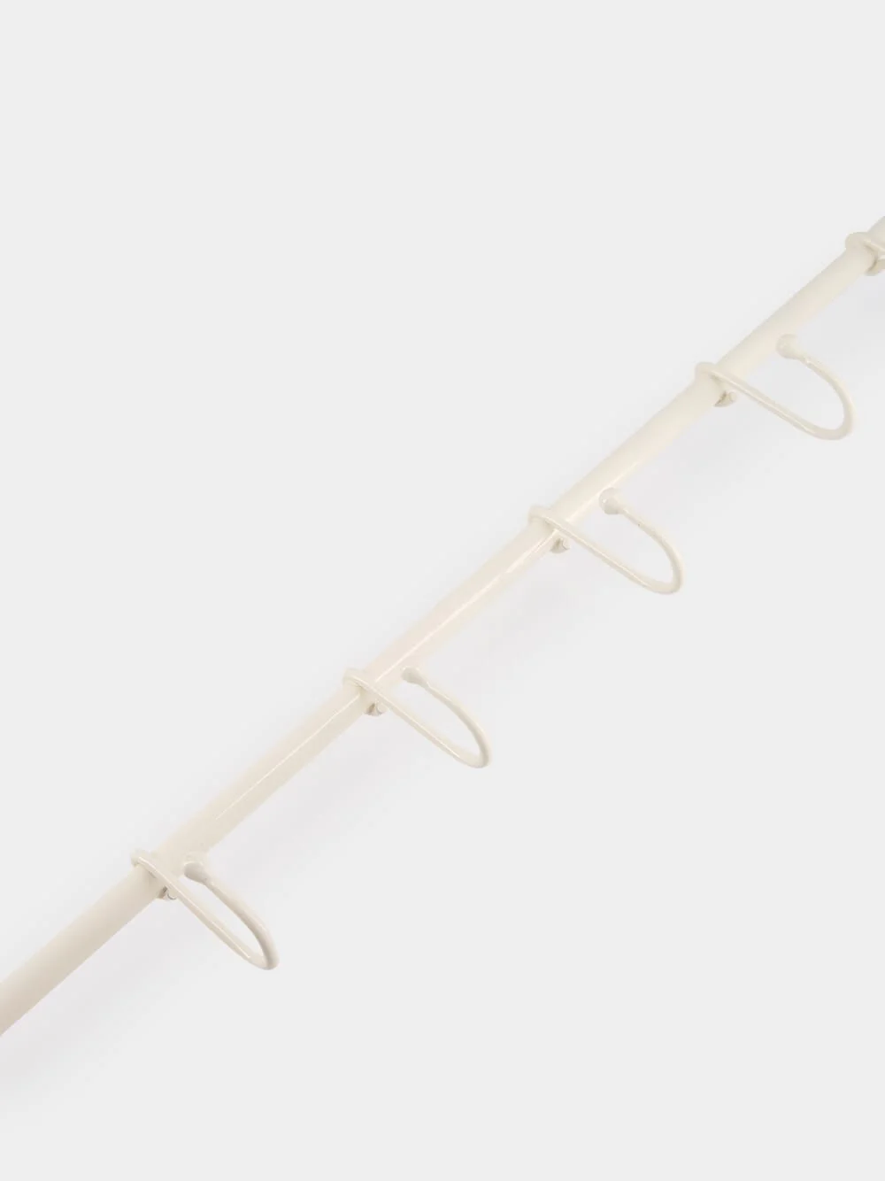 Cream Iron Coat Rack with 8 Hooks - Image 2