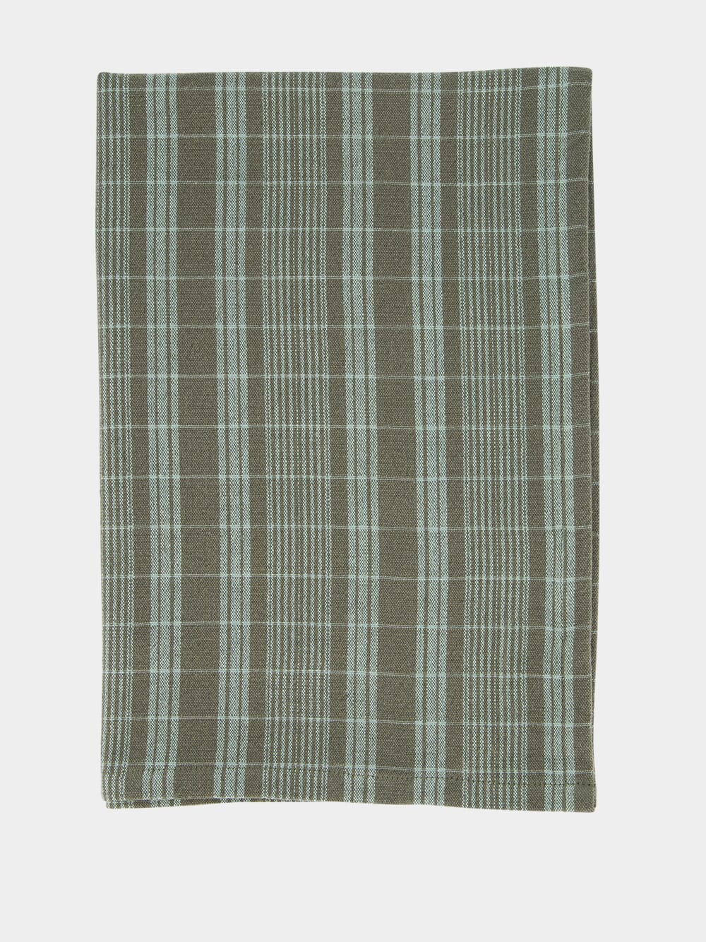 Dark Green and Sage Checked Kitchen Towel - Image 2