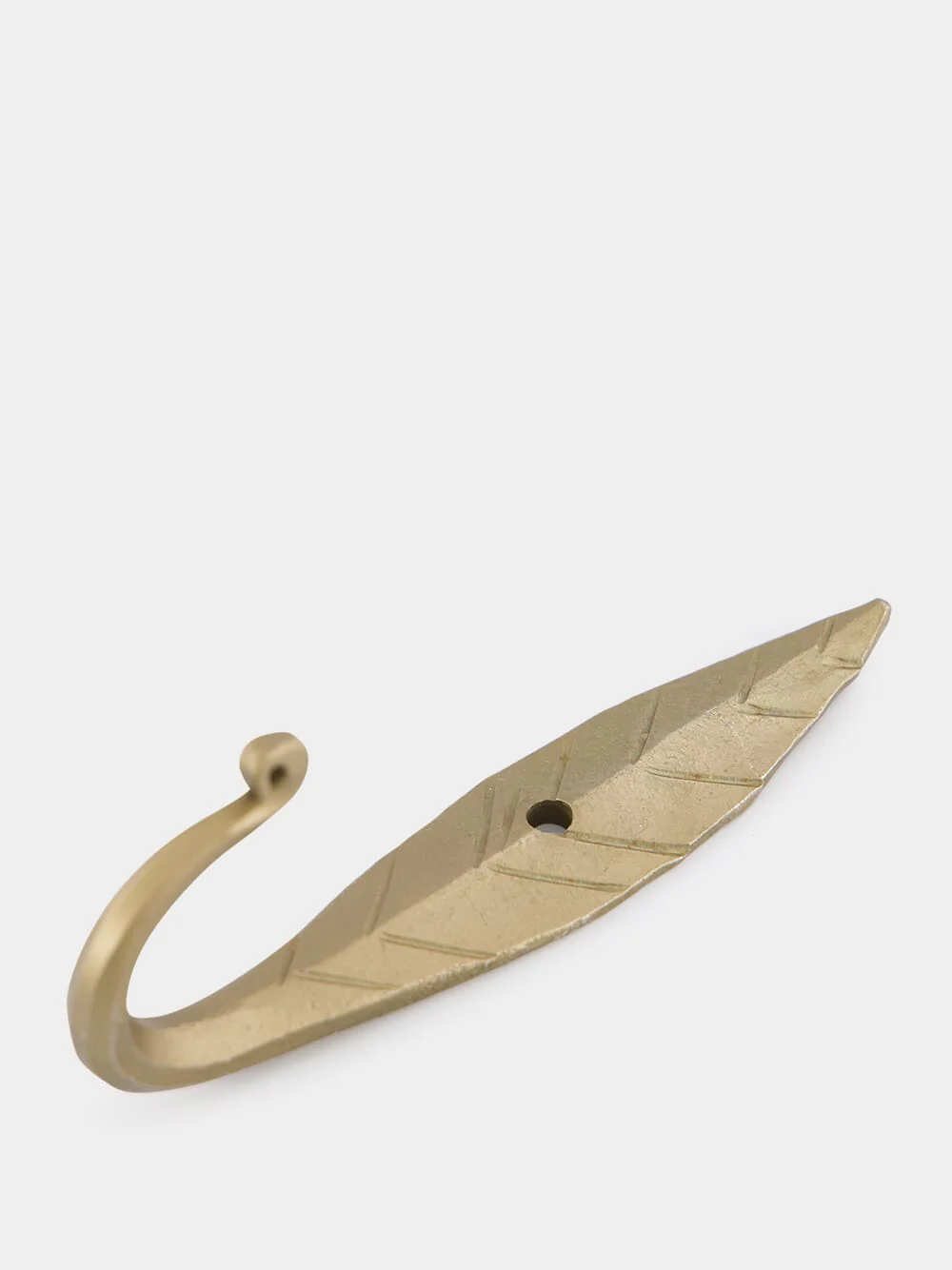 Hand-Forged Leaf Iron Hook - Image 3
