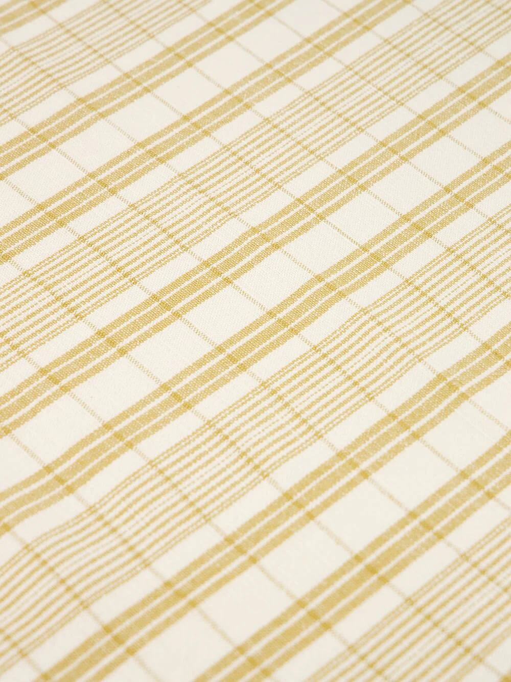 Off-White and Mustard Checked Kitchen Towel - Image 3