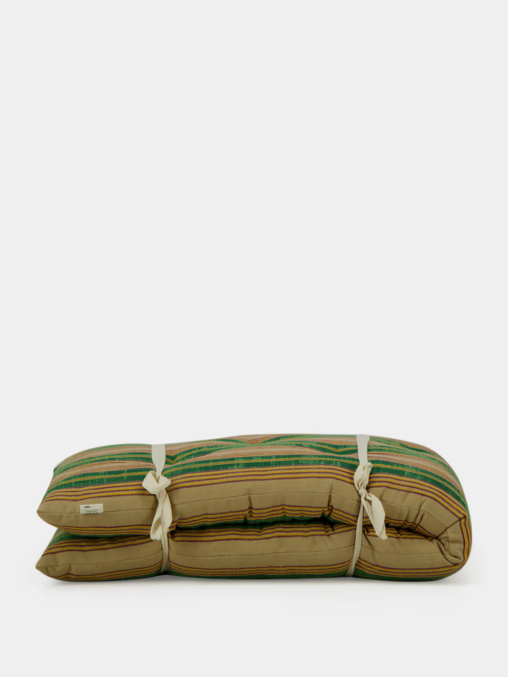 Camel  and Green Striped Cotton Mattress