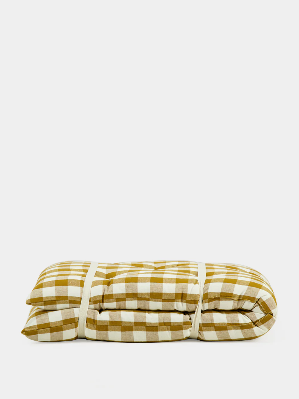 Mustard Checked Cotton Mattress