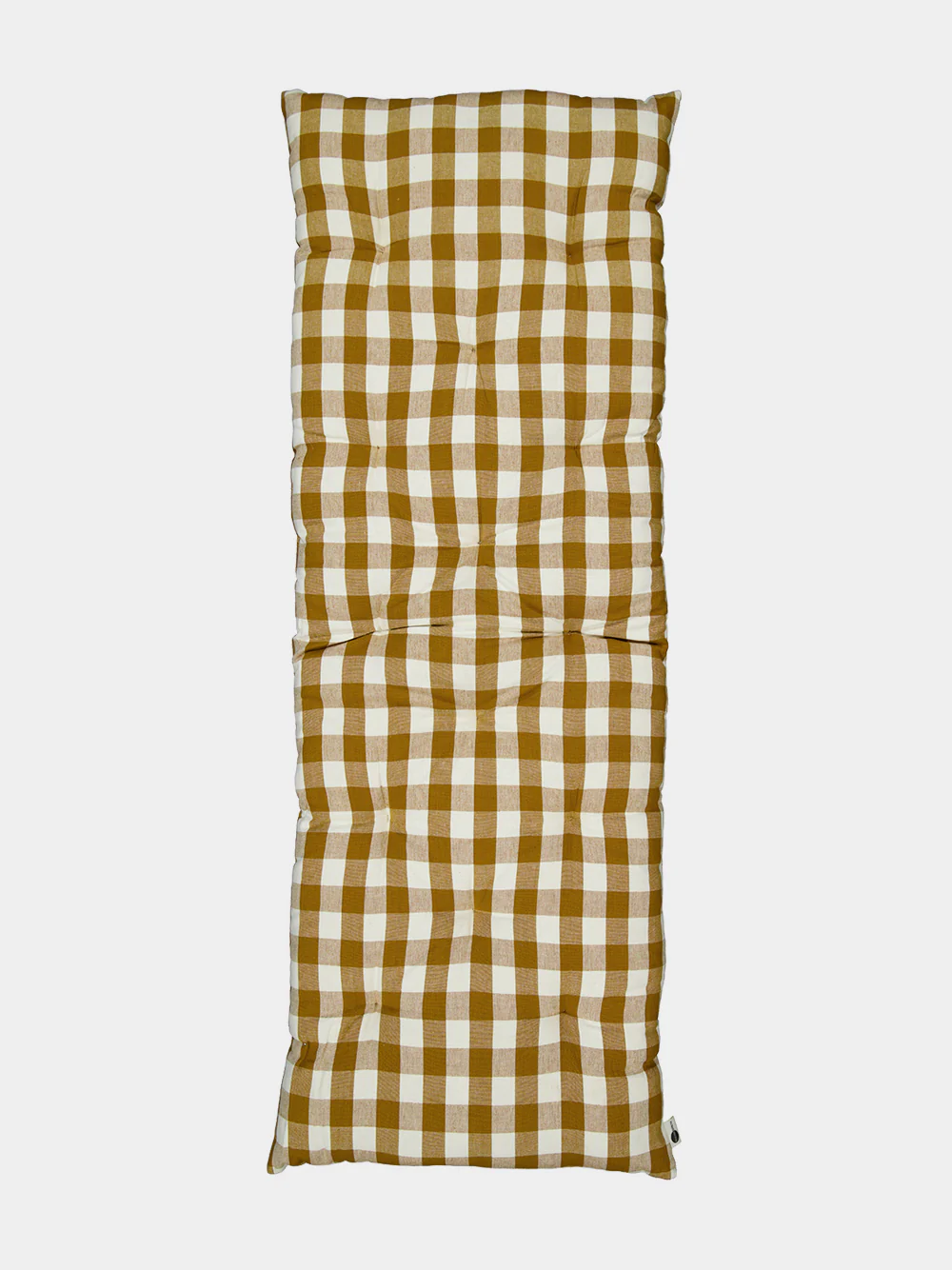 Mustard Checked Cotton Mattress - Image 2