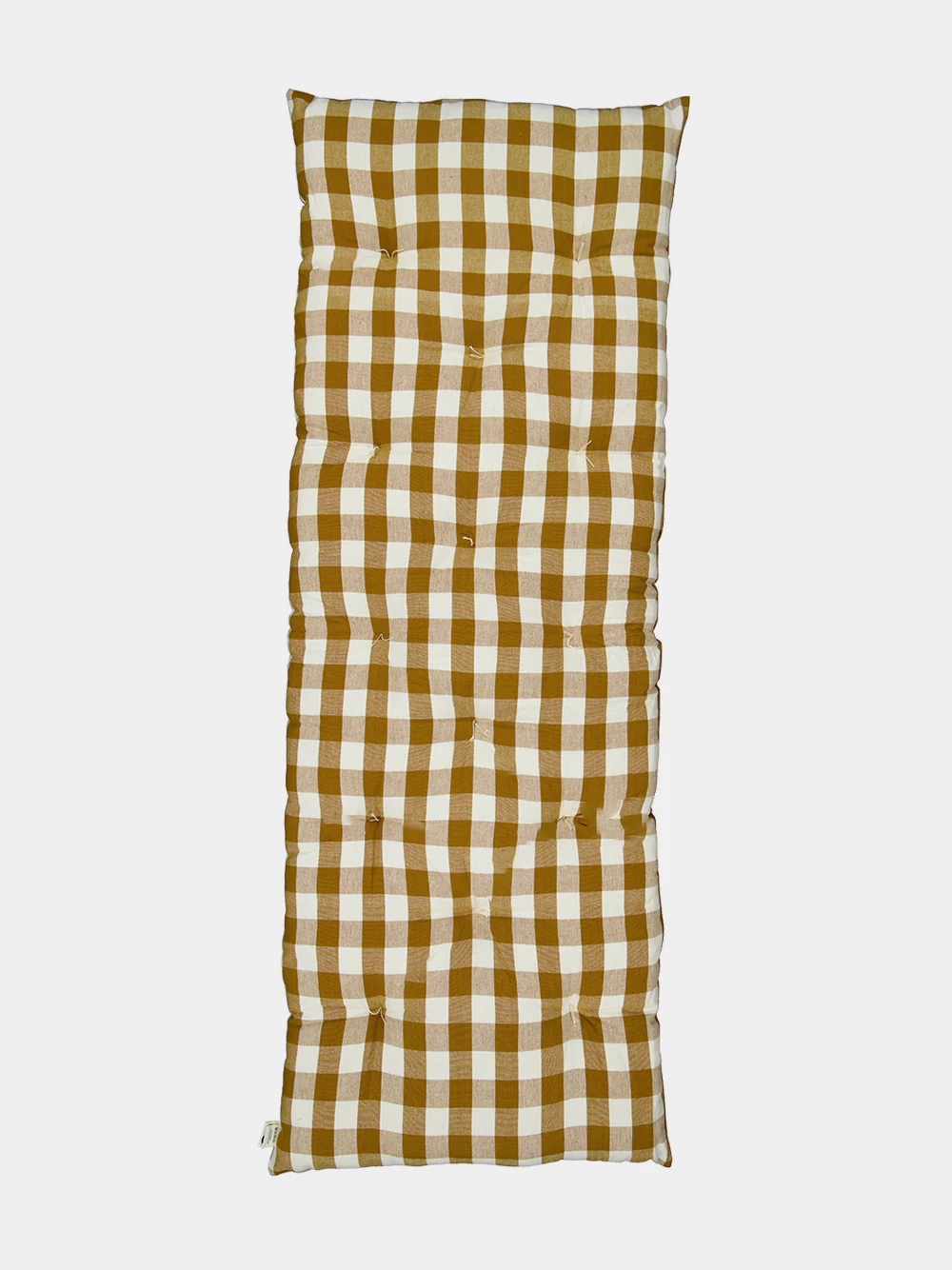 Mustard Checked Cotton Mattress - Image 3